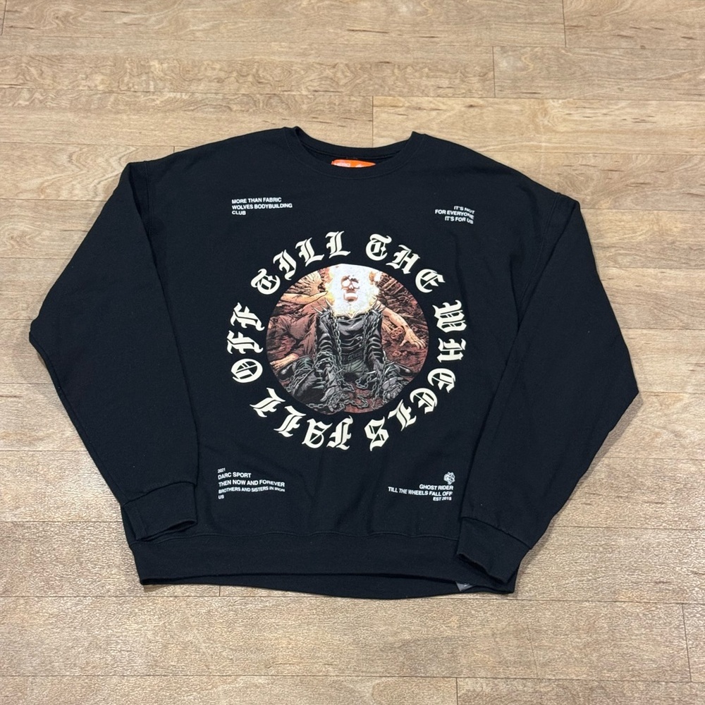 Darc Sport Wolves x Ghost Rider "No Surrender" Limited Edition Crewneck Size L